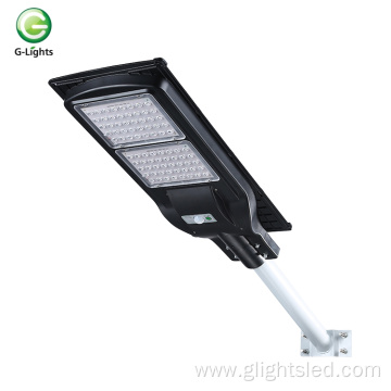 High lumen IP65 waterproof remote control smd 40w 80w all in one integrated led solar streetlight